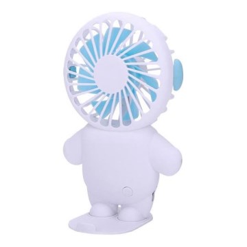 Ventilatore tascabile ricaricabile 4,5W/5V 500 mAh bianco/blu