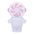 Ventilatore tascabile ricaricabile 4,5W/5V 500 mAh bianco/rosa