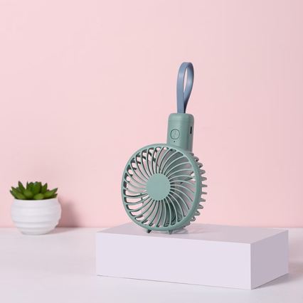 Ventilatore tascabile ricaricabile 5W/5V 1200 mAh kaki