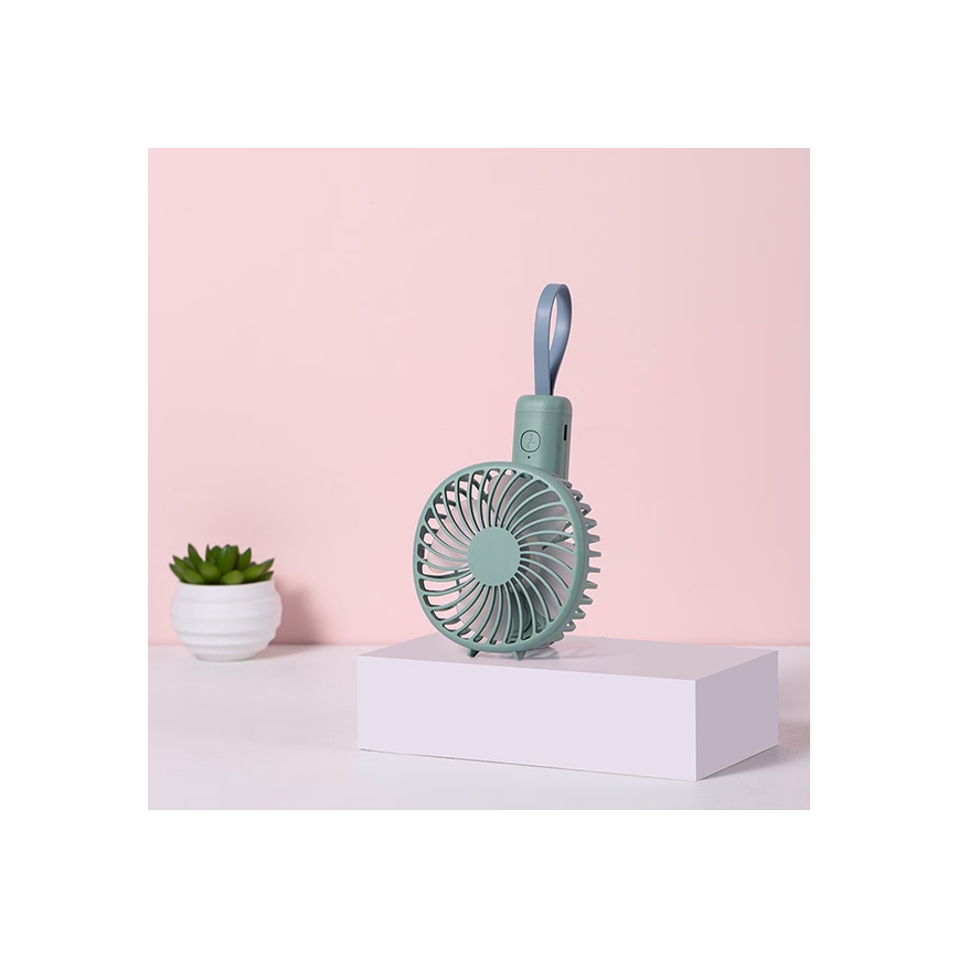 Ventilatore tascabile ricaricabile 5W/5V 1200 mAh kaki