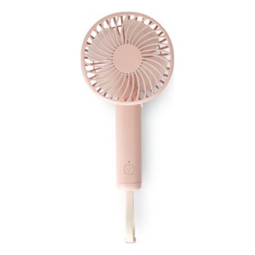 Ventilatore tascabile ricaricabile 5W/5V 1200 mAh, rosa