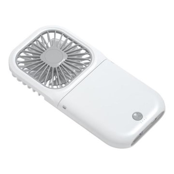 Ventilatore tascabile ricaricabile 5W/5V 2500 mAh, bianco