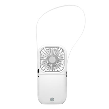 Ventilatore tascabile ricaricabile 5W/5V 2500 mAh, bianco