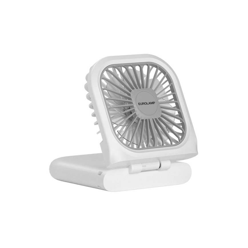 Ventilatore tascabile ricaricabile 5W/5V 2500 mAh, bianco