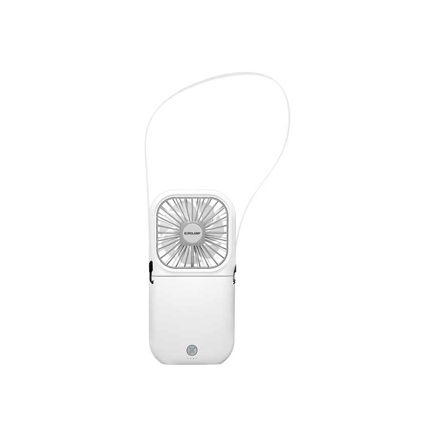 Ventilatore tascabile ricaricabile 5W/5V 2500 mAh, bianco