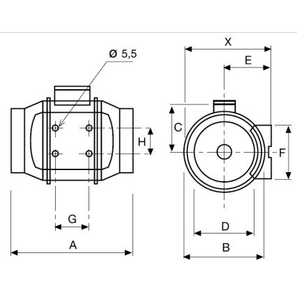 Ventilatore TD-250/100 24W/230V