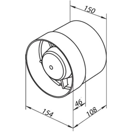 Ventilatore VENTS 150VKO tub.15cm