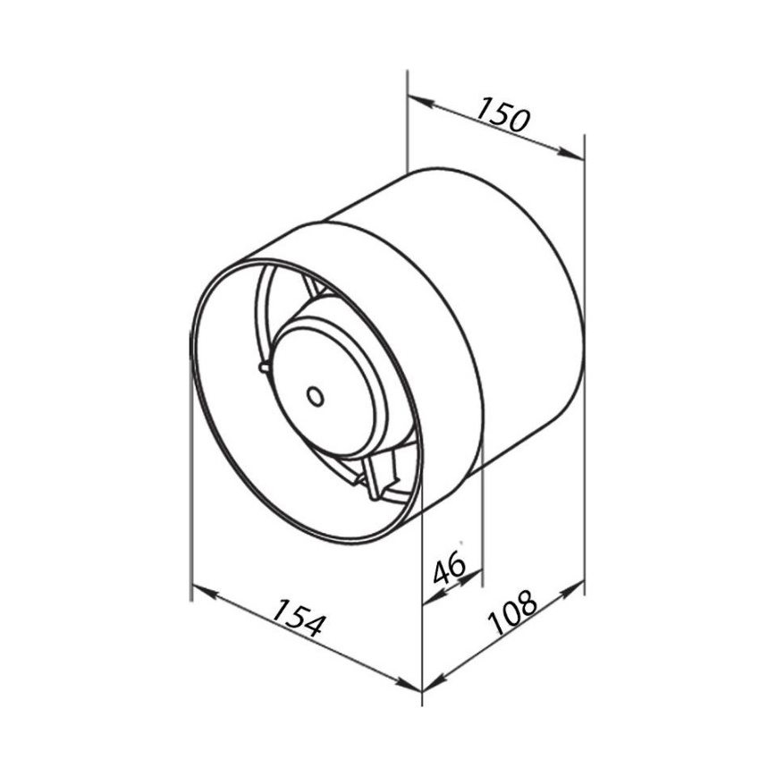 Ventilatore VENTS 150VKO tub.15cm
