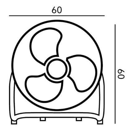 Ventilatore VIENTO 100W/230V cromo luminoso