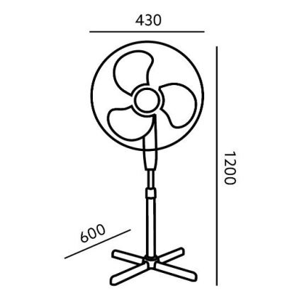 Ventilatore VIENTO 45W/230V nero