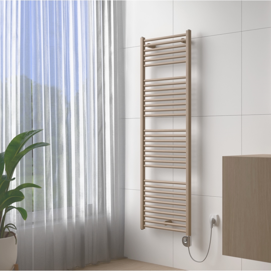 Vertaduro - Radiatore da bagno con termostato DENISE 600W 154x50 cm taupe