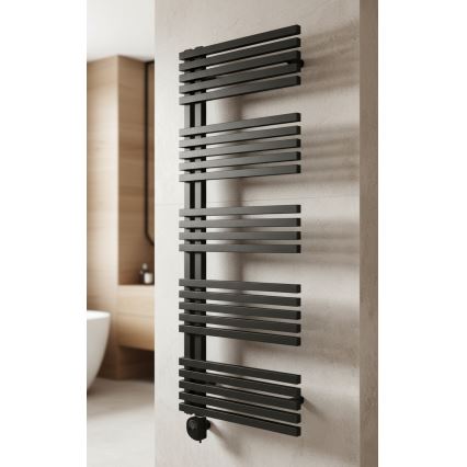 Vertaduro - Radiatore da bagno con termostato MICHELLE 600W 129x50 cm antracite