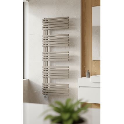 Vertaduro - Radiatore da bagno con termostato MICHELLE 600W 129x50 cm taupe