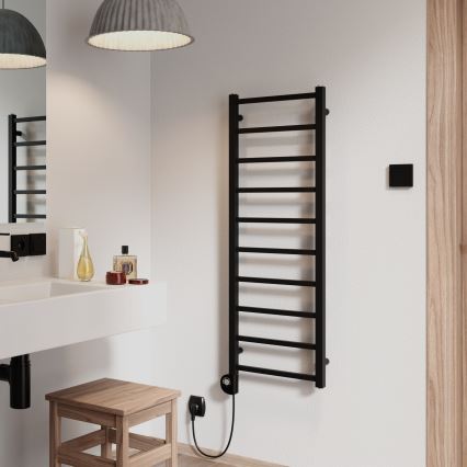 Vertaduro - Radiatore da bagno con termostato ZOE 400 W 114x40 cm nero