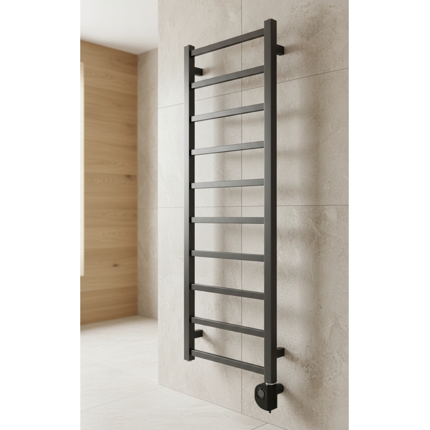 Vertaduro - Radiatore da bagno con termostato ZOE 400W 114x40 cm antracite