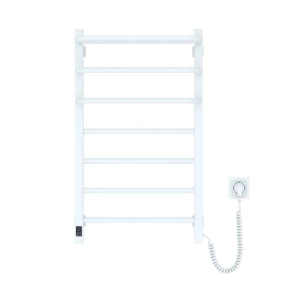 Vertaduro - Scaldasalviette elettrico con termostato DOR 155W/230V 80x48 cm IP44 bianco, lato destro