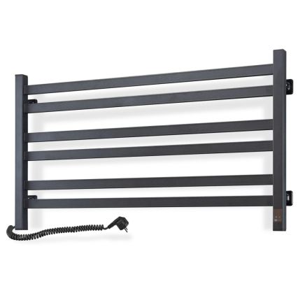 Vertaduro - Scaldasalviette elettrico con termostato AVA 181W/230V 50x90 cm IP44 nero sinistro