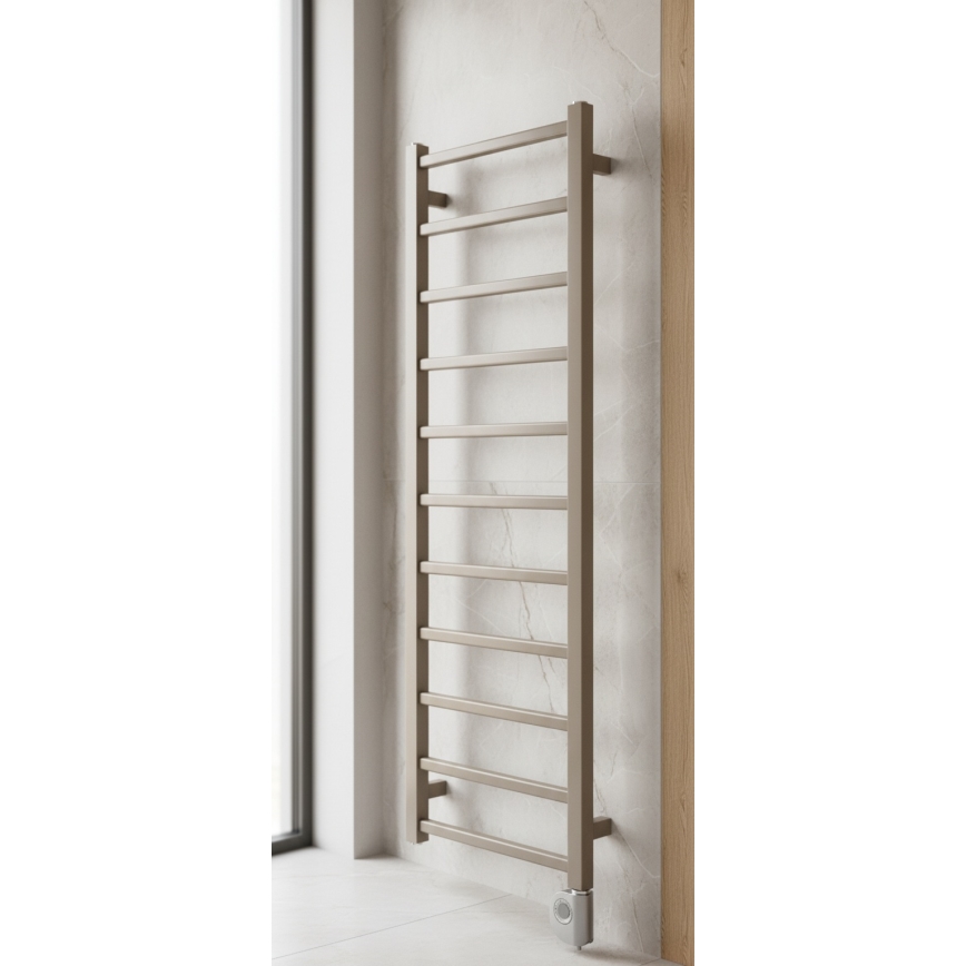 Vertaduro - Scaldasalviette da bagno con termostato ZOE 400W 114x40 cm taupe