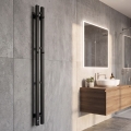 Vertaduro - Scaldasalviette elettrico con termostato VEO 70W/230V 120x9 cm IP44 nero destro