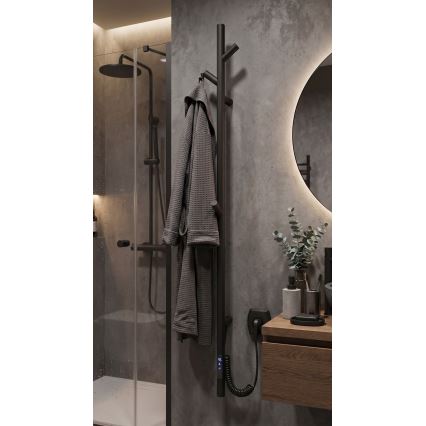Vertaduro - Scaldasalviette elettrico MEDA 37 W 118x16 cm nero