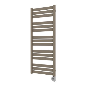 Vertaduro - Scaldasalviette per bagno con termostato LUCY, 600 W, 125 x 50 cm, taupe