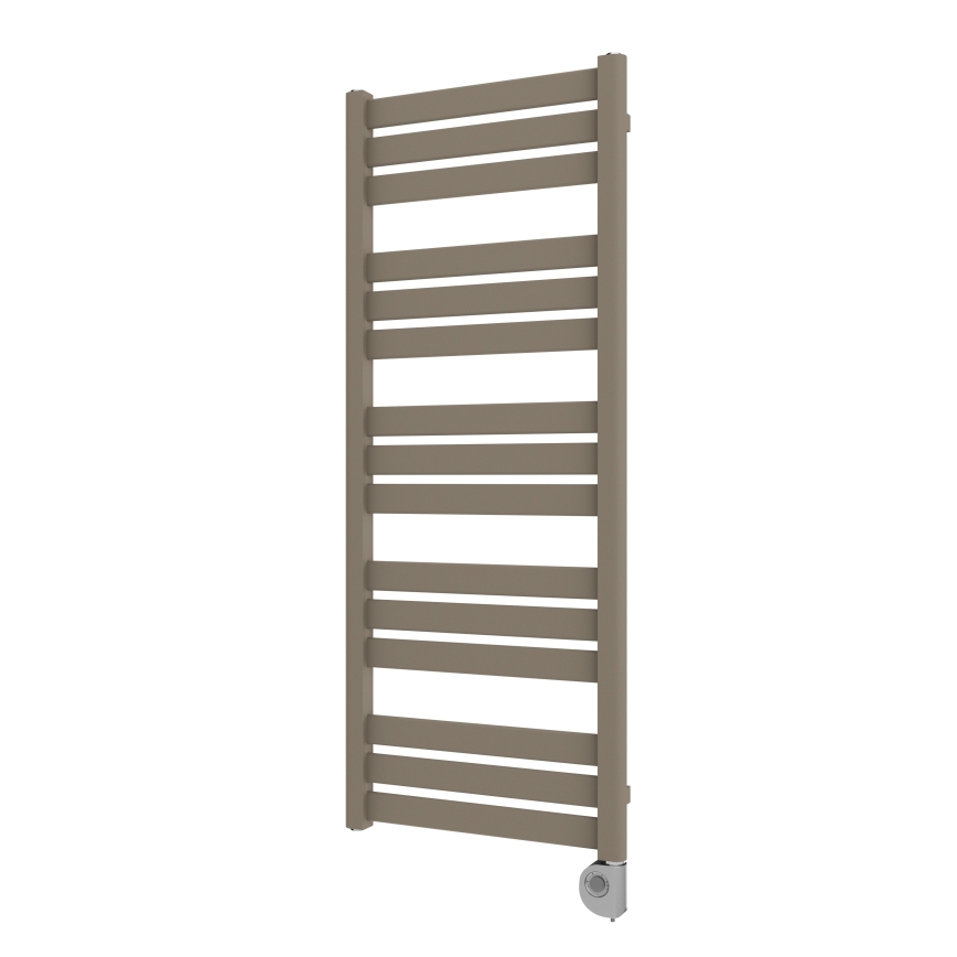 Vertaduro - Scaldasalviette per bagno con termostato LUCY, 600 W, 125 x 50 cm, taupe