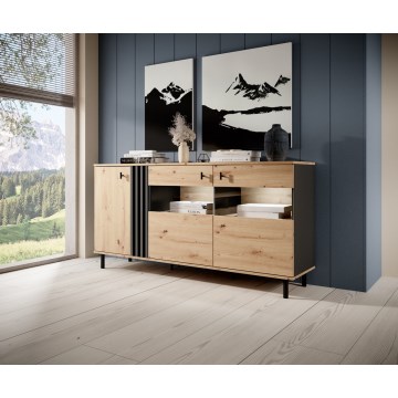 Vetrina BADIA rovere/antracite
