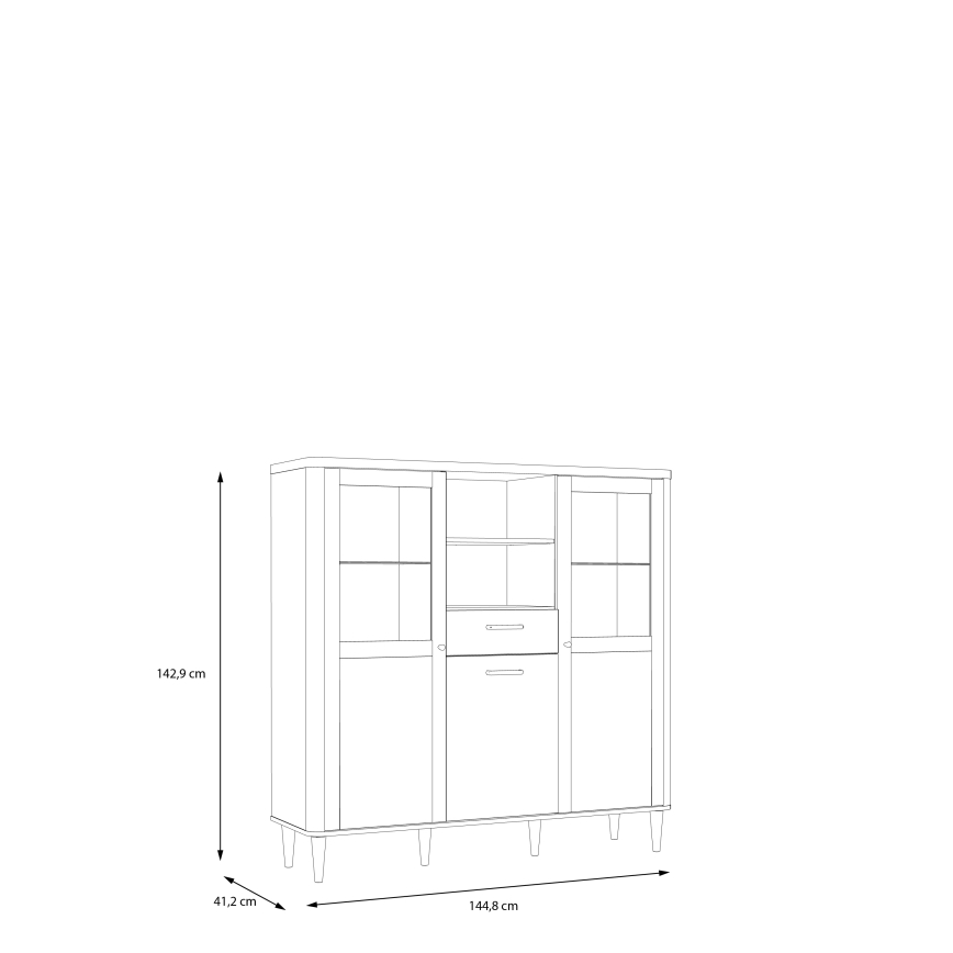 Vetrina VIRO marrone/beige