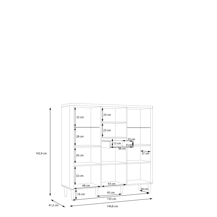 Vetrina VIRO marrone/beige
