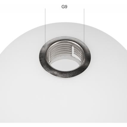 Vetro di ricambio per lampadario ASTRO G9 diametro 12 cm