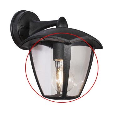 Vetro di ricambio per applique e lampada LUNA E27, trasparente