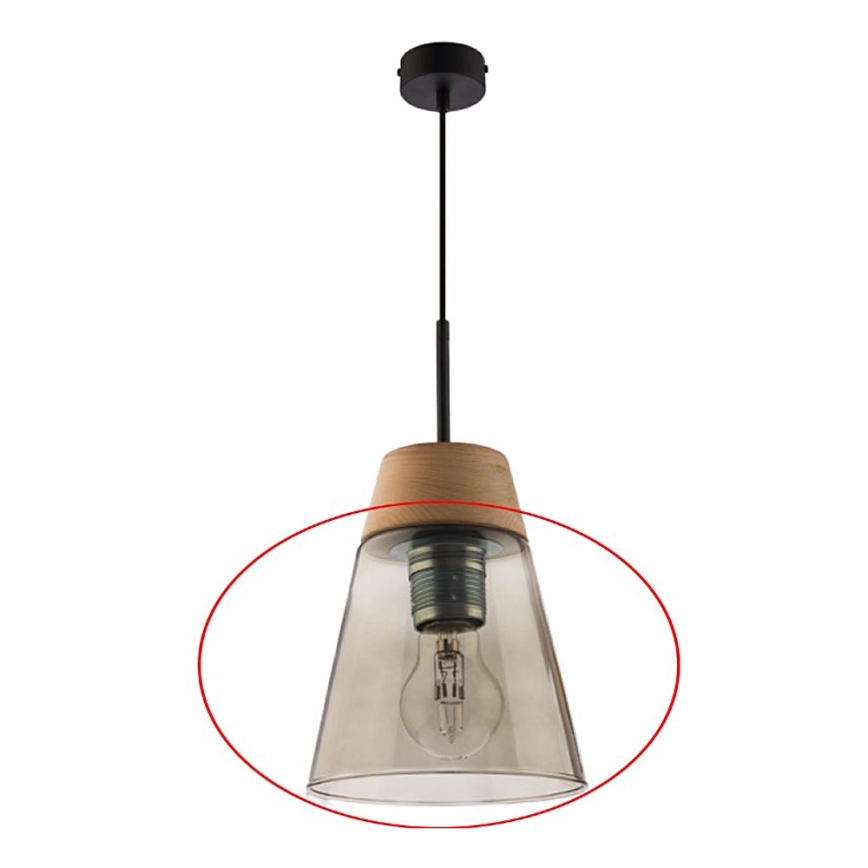 Vetro di ricambio per lampadari e lampade a sospensione DOMINO scuro grande - Jupiter