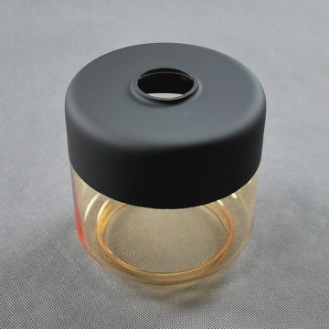 Vetro di ricambio per lampadario AMBER E27, diametro 14 cm, nero / beige fumé