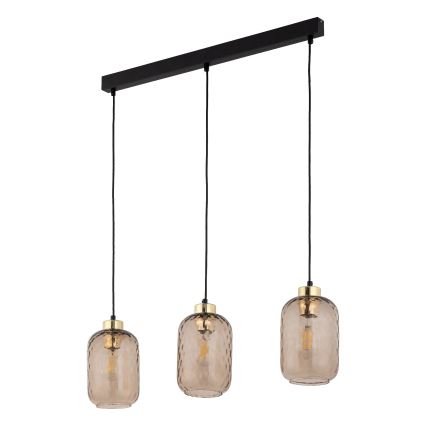 Vetro di ricambio per lampadario e applique PESCARA E27 Ø 14 cm marrone fumé