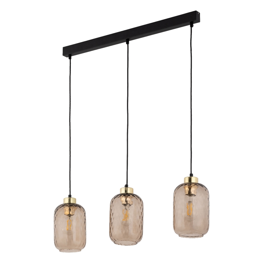Vetro di ricambio per lampadario e applique PESCARA E27 Ø 14 cm marrone fumé