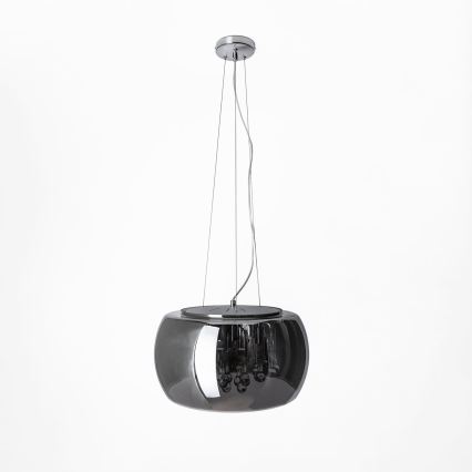 Vetro di ricambio per lampadario e plafoniera G9, Ø 50 cm, grigio fumé