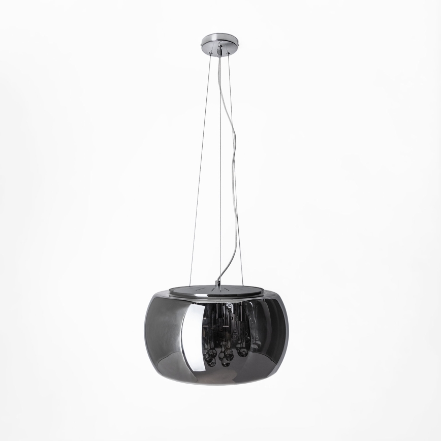Vetro di ricambio per lampadario e plafoniera G9, Ø 50 cm, grigio fumé
