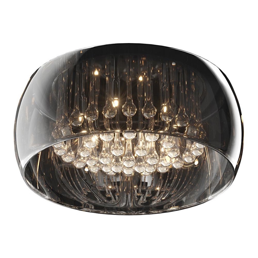 Vetro di ricambio per lampadario e plafoniera G9, Ø 50 cm, grigio fumé