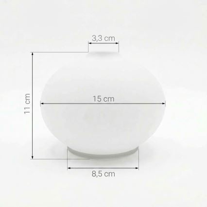 Vetro di ricambio per lampadario E14 diametro 15 cm bianco