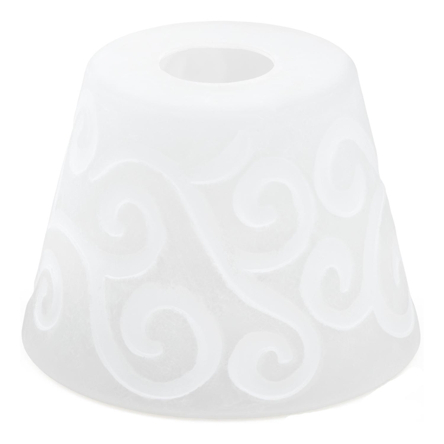 Vetro di ricambio per lampadario E27 diametro 15 cm bianco