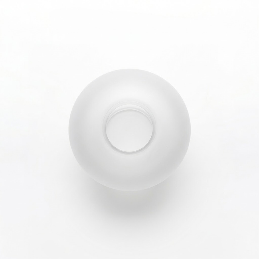 Vetro di ricambio per lampadario E27, diametro 15 cm, bianco opaco