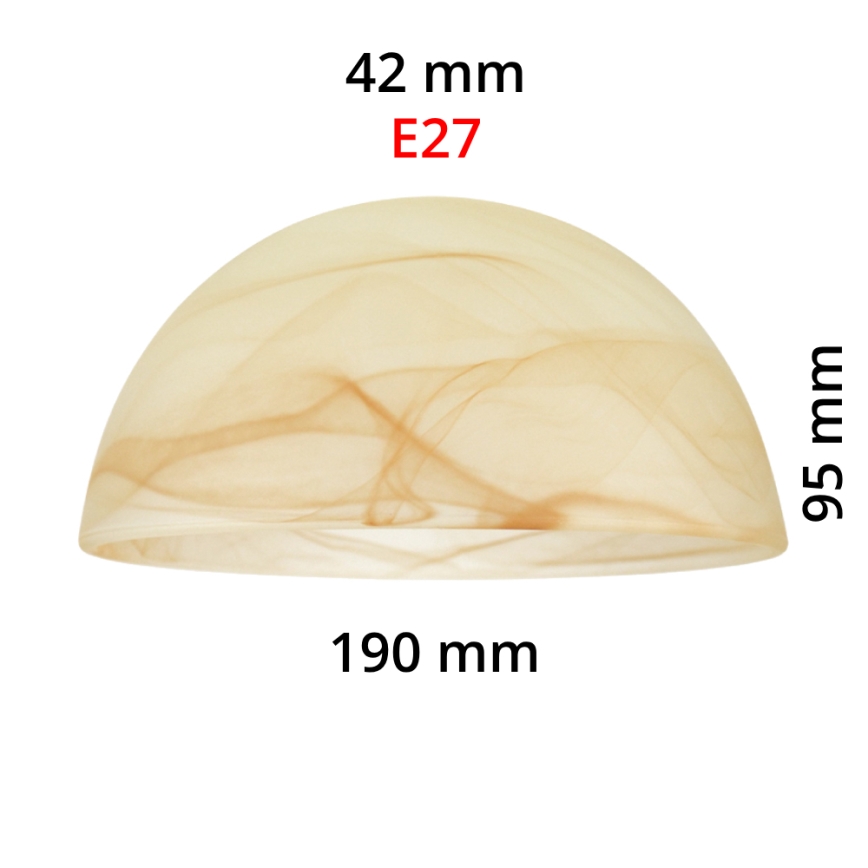 Vetro di ricambio per lampadario E27 dia.190 mm