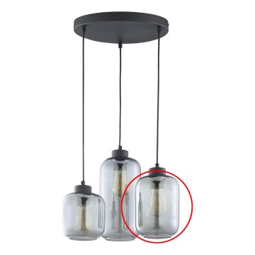 Vetro di ricambio per lampadario GRAFIT E27 Ø 14 cm - grigio fumé