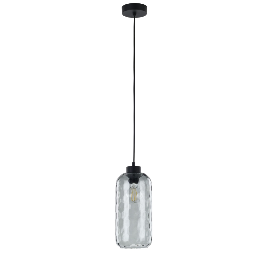 Vetro di ricambio per lampadario KARO E27, Ø 14 cm, grigio fumé
