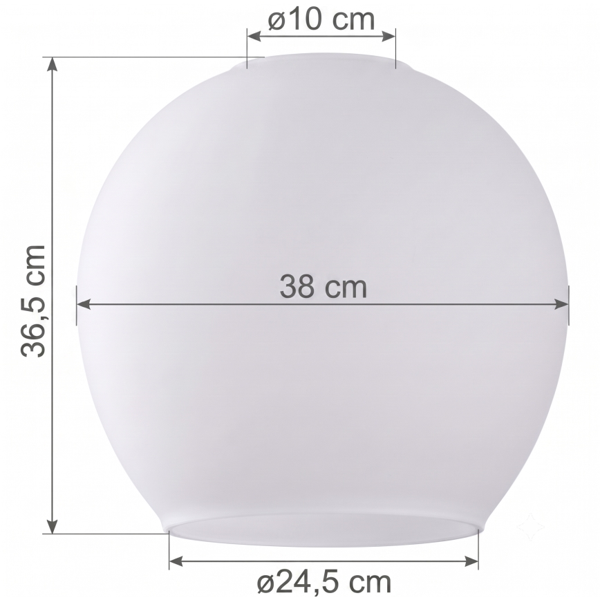 Vetro di ricambio per lampadario KULA E27 diam. 38 cm bianco/trasparente
