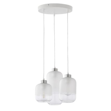 Vetro di ricambio per lampadario MARCO E27, diam. 14 cm, bianco/trasparente