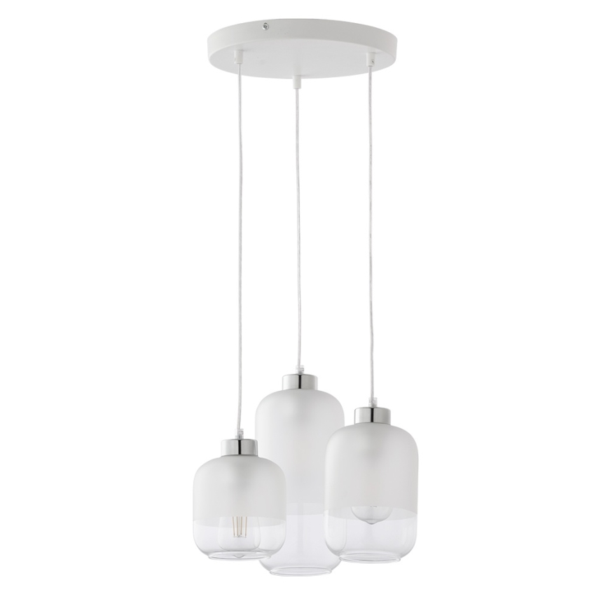 Vetro di ricambio per lampadario MARCO E27 Ø 14 cm trasparente/bianco