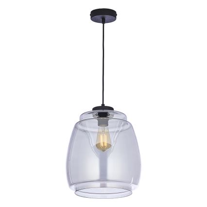 Vetro di ricambio per lampadario PILAR E27, diametro 26 cm, grigio fumé