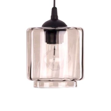 Vetro di ricambio per lampadario POBO E27 Ø 15 cm, beige fumé