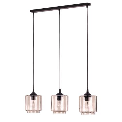 Vetro di ricambio per lampadario POBO E27 Ø 15 cm, beige fumé